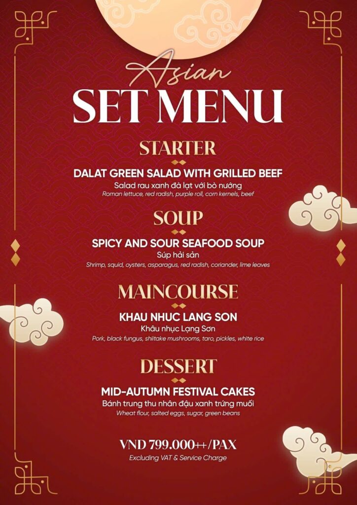 Asian Set Menu