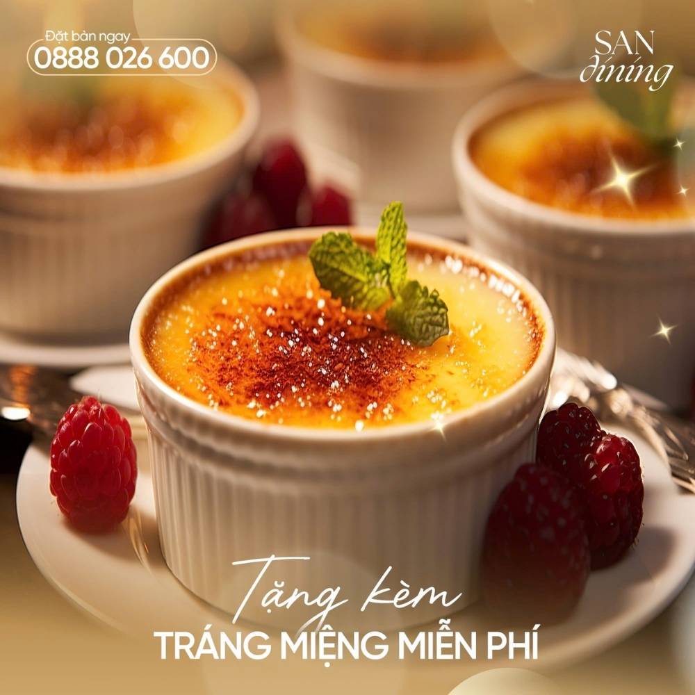 Tặng kèm tráng miệng miễn phí