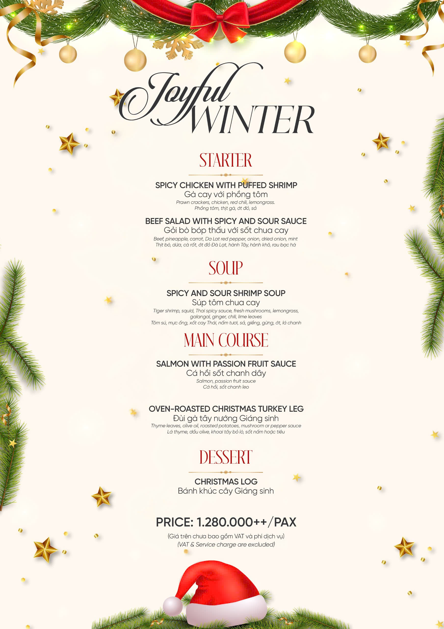 Set menu Joyful Winter